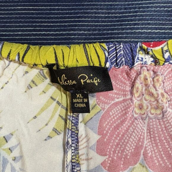 Melissa Paige Pants Womens XL Floral Wide Leg Boho Resort Stretch Comfort - Picture 9 of 15